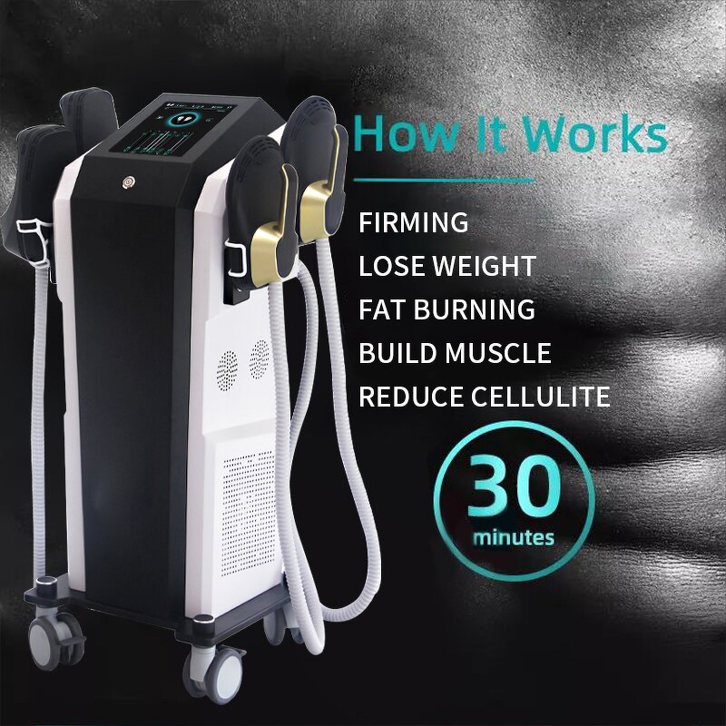 4 Handle Body Sculpt Machine - Professional 5000w Muscle Stimulator Slimming Device
