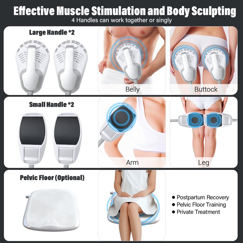 4 in 1 Muscle Stimulator - Professional Body Sculpting Massage 4 Handles Device