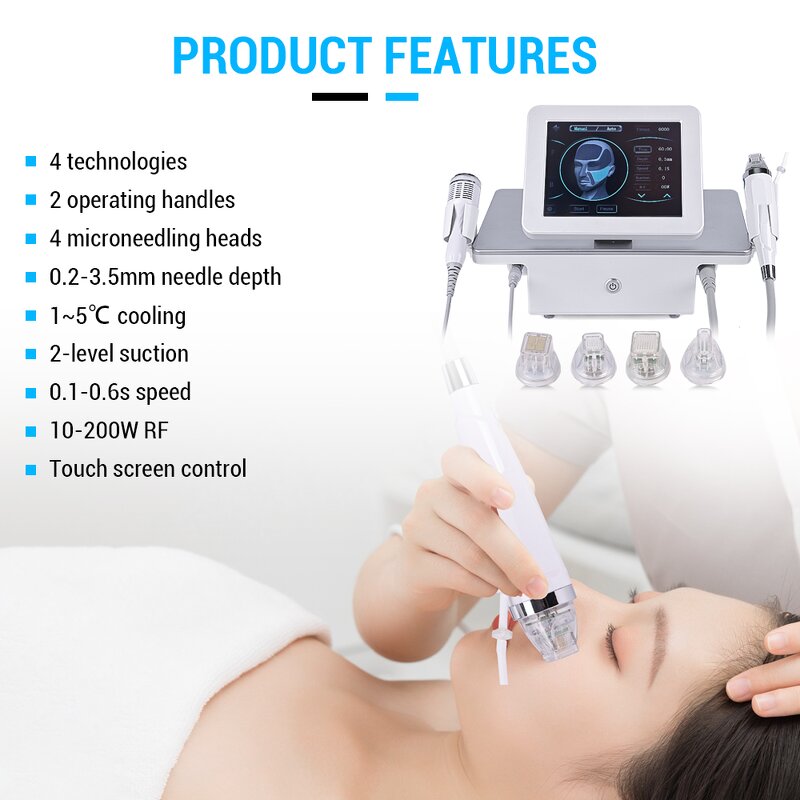 RF Microneedling Machine - 2022 Portable Gold Fraction Needles Skin Tightening