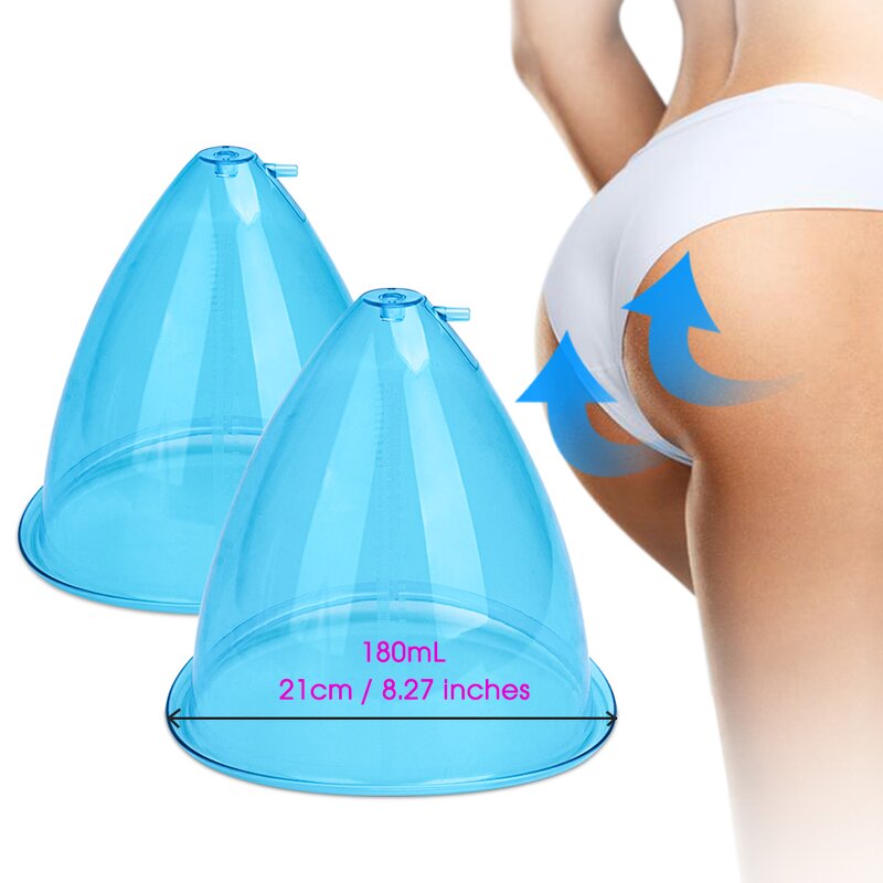 Vacuum Suction Cups - Breast Enlargement 180ml Buttocks Lifting Large XL Cups