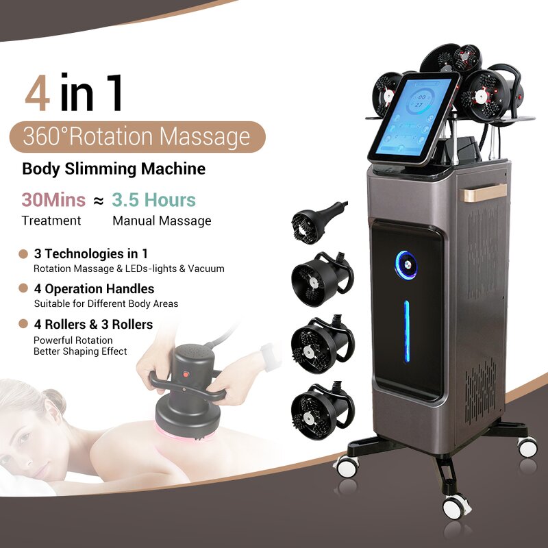 4 in 1 Roller Slimming Machine - Newest Russia Tech 360° Rotation 4 Heads Device