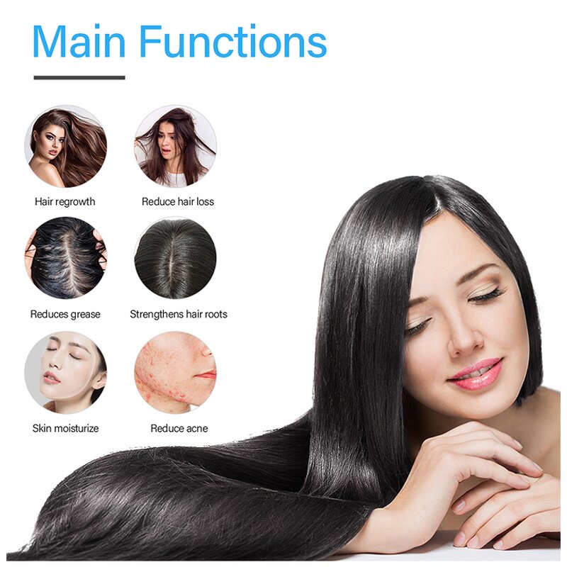 7 in 1 Hair Care Machine - Newest LED Light Galvanic Wand Brush Scalp Regrowth