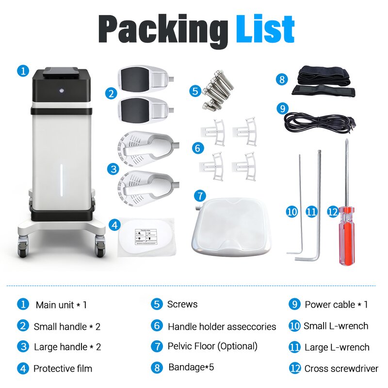 Muscle Stimulator Machine - Wholesale Price 2 Technologies in 1 4 Handles Strong Power