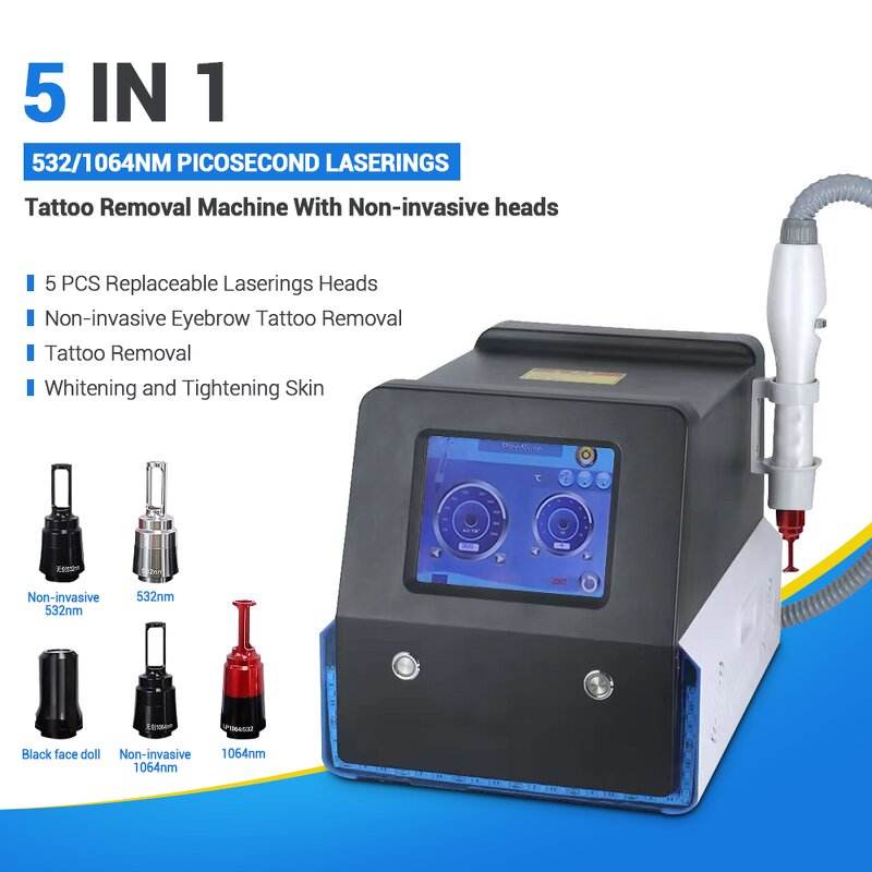 Picosecond Laser Machine - New Arrival Non-invasive Black Doll Heads Tattoo Removal