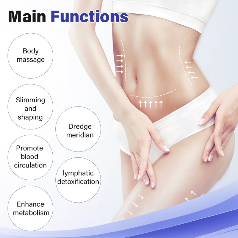 6 in 1 Roller Massage Machine - Vertical 360°Rotation Facial Lift Body Shape 5 Heads