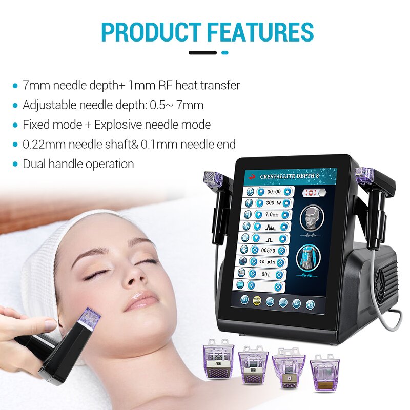 RF Fractional Machine - 8mm Skin Firming Microneedle Acne Eraser Device