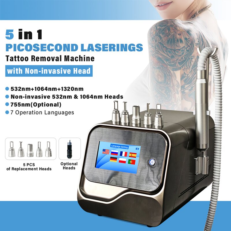 Picosecond Laser Machine - Hot Sale Tattoo Blackhead Removal 7 Languages Non-invasive