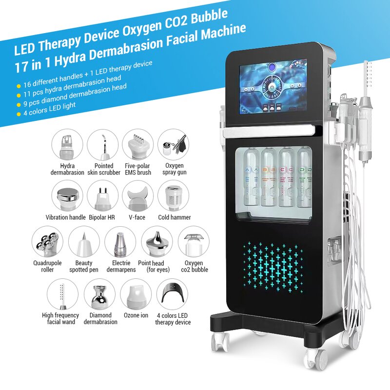17 in 1 Hydra Facial Machine - New Professional Jet Peeling CO2 Bubble Device