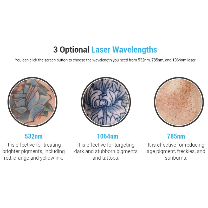 Picosecond Laser Machine - Carbon Peeling Tattoo Pigment Removal with 3 Heads