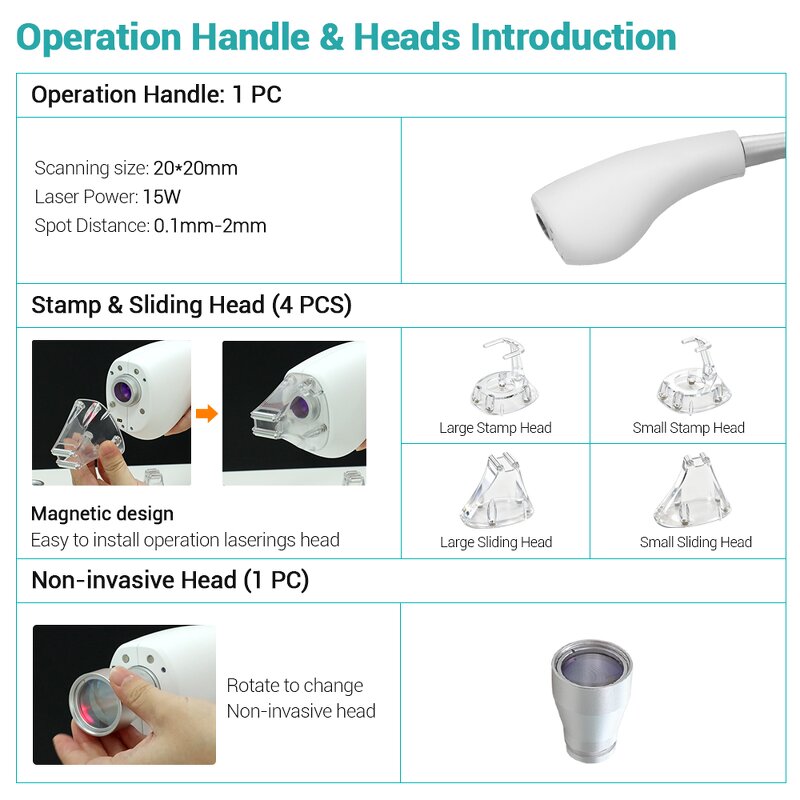 1927nm Thulium Laser Machine - 2025 Newest Factory Price Acne Treatment Magnetic Heads