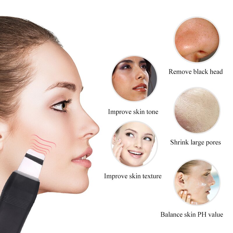 Ultrasonic Skin Scrubber - TUYING Facial Lifting Deep Cleansing Beauty Machine