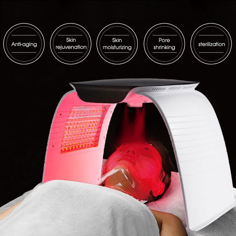 7 Color LED Light Therapy - Portable Panel UV Cold Spray Facial Beauty Device