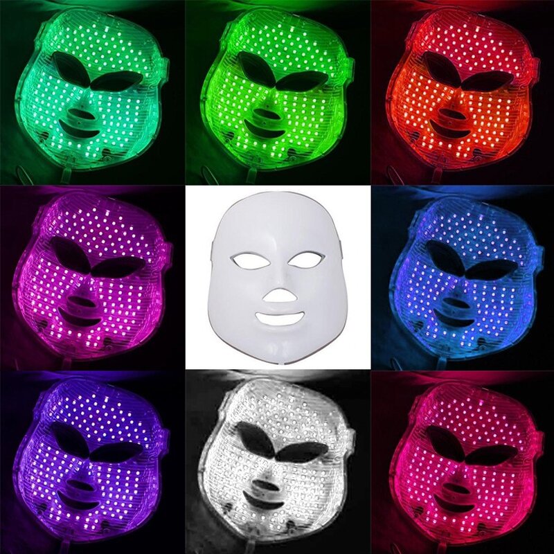 LED Light Therapy Mask - Beauty Machine 7 Colors Skin Rejuvenation Facial Mask