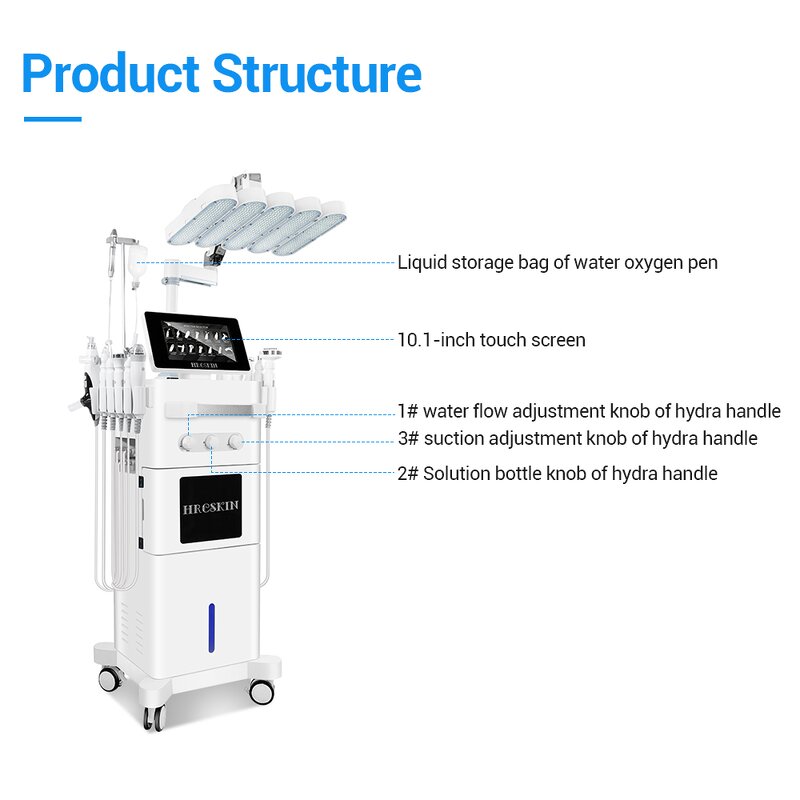 14 in 1 Hydra Facial Machine - New Tech 360 Vortex Rotation Pore Clean Device