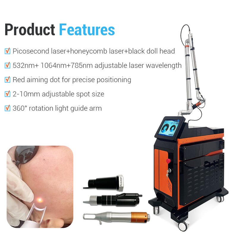 Picosecond Laser Machine - Carbon Peeling Tattoo Pigment Removal with 3 Heads