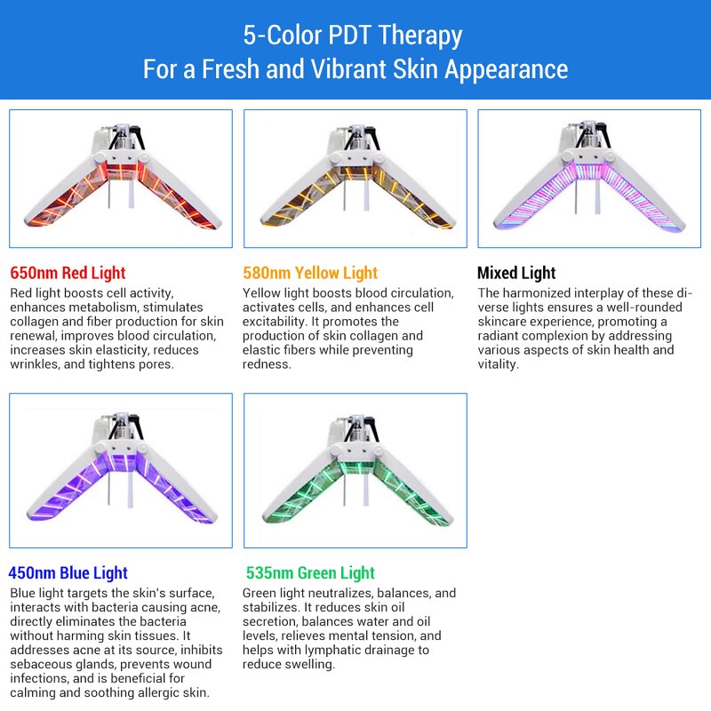 12 in 1 Hydrodermabrasion - PDT Led Light Aqua Peel Skin Rejuvenation Machine