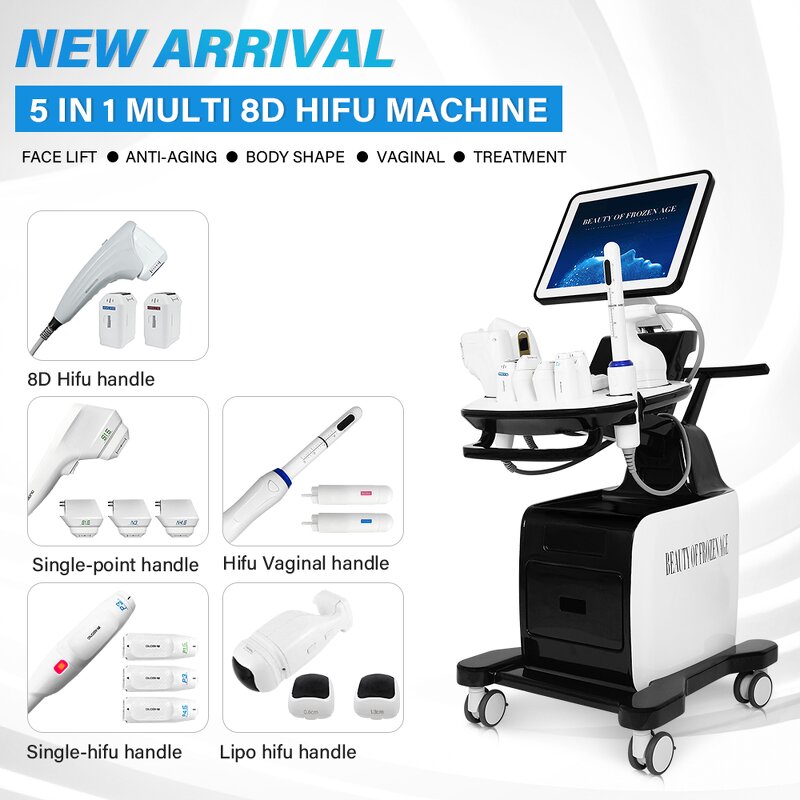 5 in 1 8D Hif Beauty Machine - 2025 Professional Facial Lifting Body Slim Vaginal Tightening