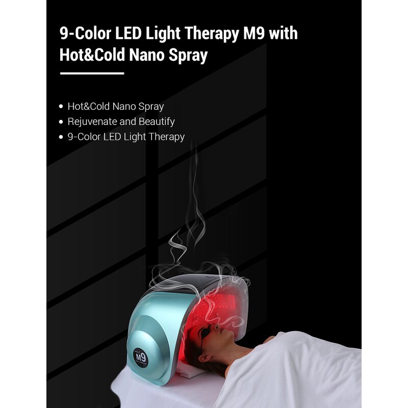 9 Color LED PDT Machine - Professional UV Light Face Light Therapy for Salon
