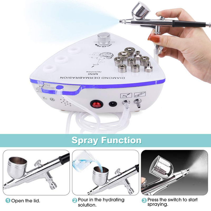 2 In1 Hydra Dermabrasion Machine - Portable Deep Cleansing Microdermabrasion Oxygen Spray