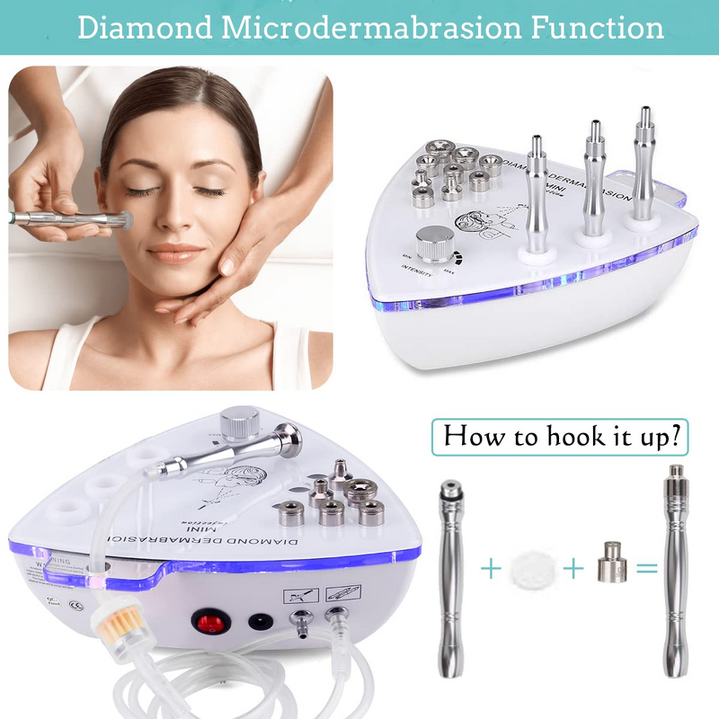 2 In1 Hydra Dermabrasion Machine - Portable Deep Cleansing Microdermabrasion Oxygen Spray