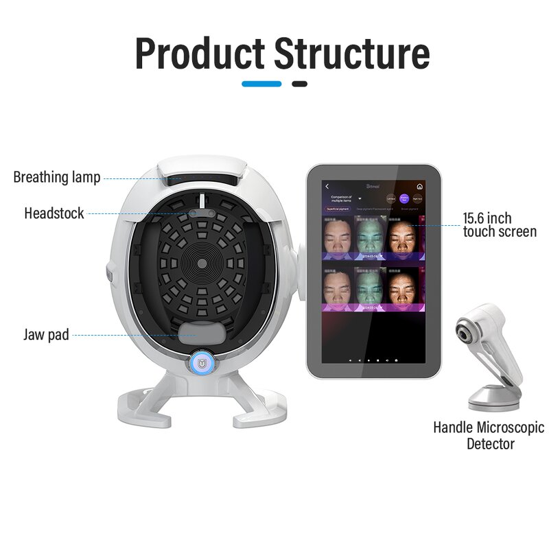3D Facial AI Scanner - 2024 New Design Portable Home Use Skin Problem Analyzer JC065
