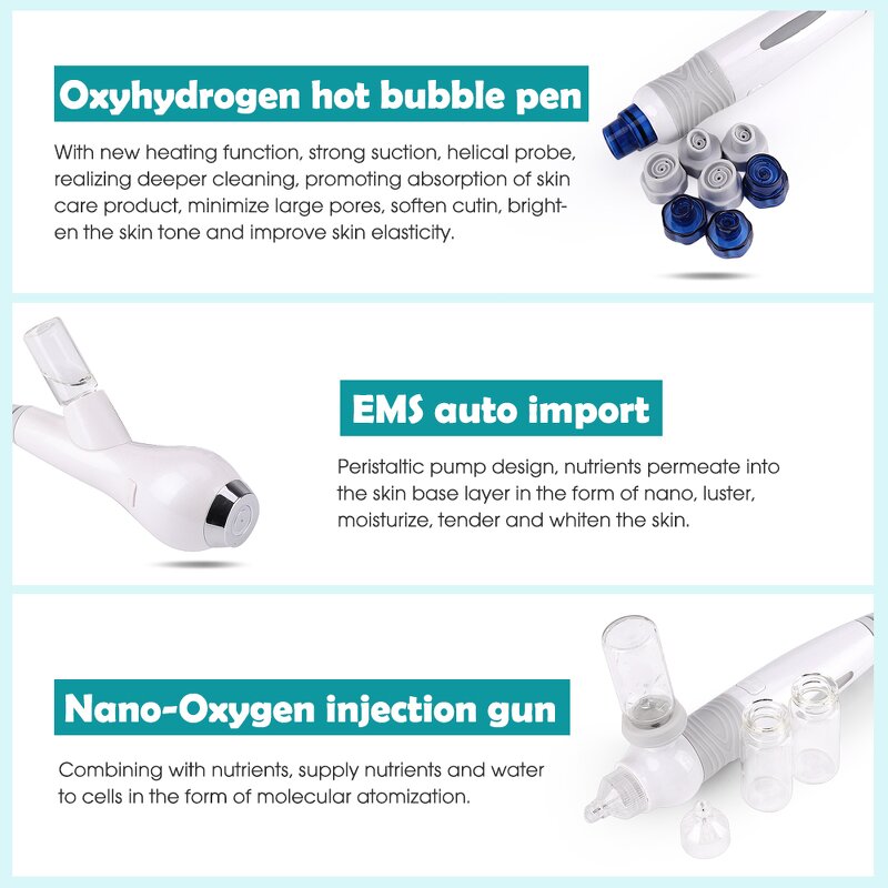 6 in 1 Hot Bubble Machine - Skin Deep Cleaning Oxyhydrogen Jet Peel Beauty Device