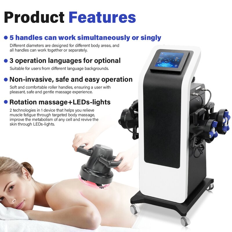 5 in 1 Roller Slimming Machine - New Russia Technology 360° Rotation Muscle Relax