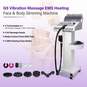 3 in 1 G5 Massage Machine - Professional Vibration Face Body Slimming Muscle Relief
