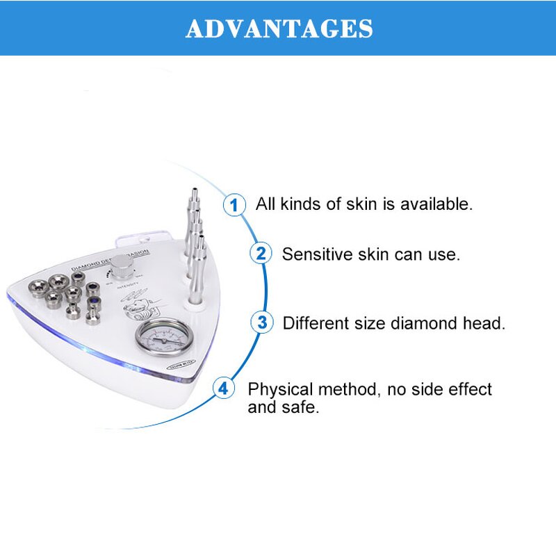 Dermabrasion Machine - Portable Blackhead Wrinkle Removal Vacuum Micro Crystal Tool