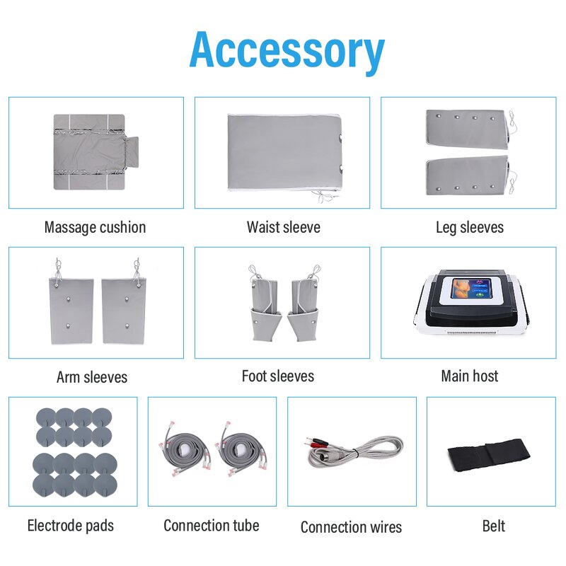 Pressotherapy Suit Machine - 3 in 1 Legs Muscle Stimulator Massager Device