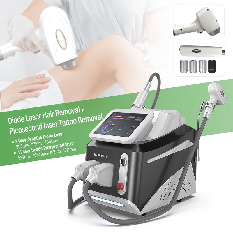 2in1 Laser Machine - 2023 New 808 Diode Pico Nd Yag Tattoo Hair Removal
