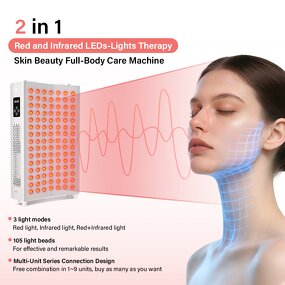 2 in 1 LED Therapy Machine - 2026 Newest Red Infrared Skin Body Care Pain Relief
