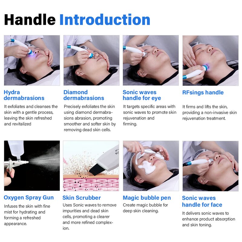 14 in 1 Hydra Facial Machine - Newest Portable H2O2 Bubble Blackhead Removal