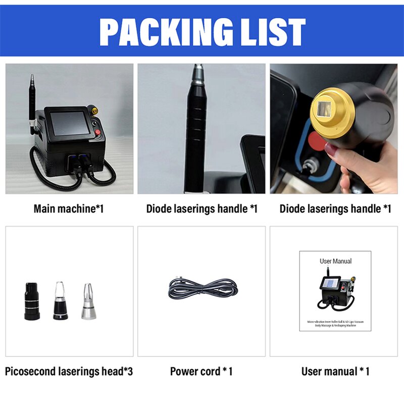 2 in 1 Laser Machine - Hot Selling Diode Picosecond Three Wavelengths Hair Removal