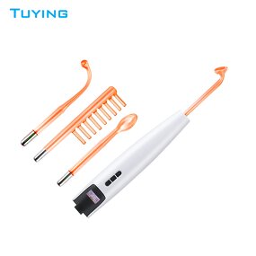 High Frequency Therapy Wand - Handheld Red Ozone Skin Care Facial Massage Device