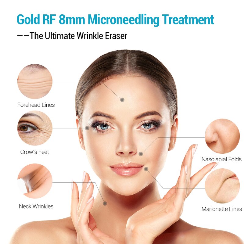RF Microneedling Machine - Newest Depth 8mm Fractional Facial Body Device