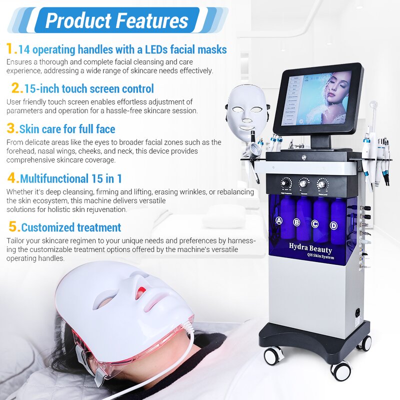 15 in 1 Hydra Facial Machine - Hot Sales Professional Blackhead Removal Device