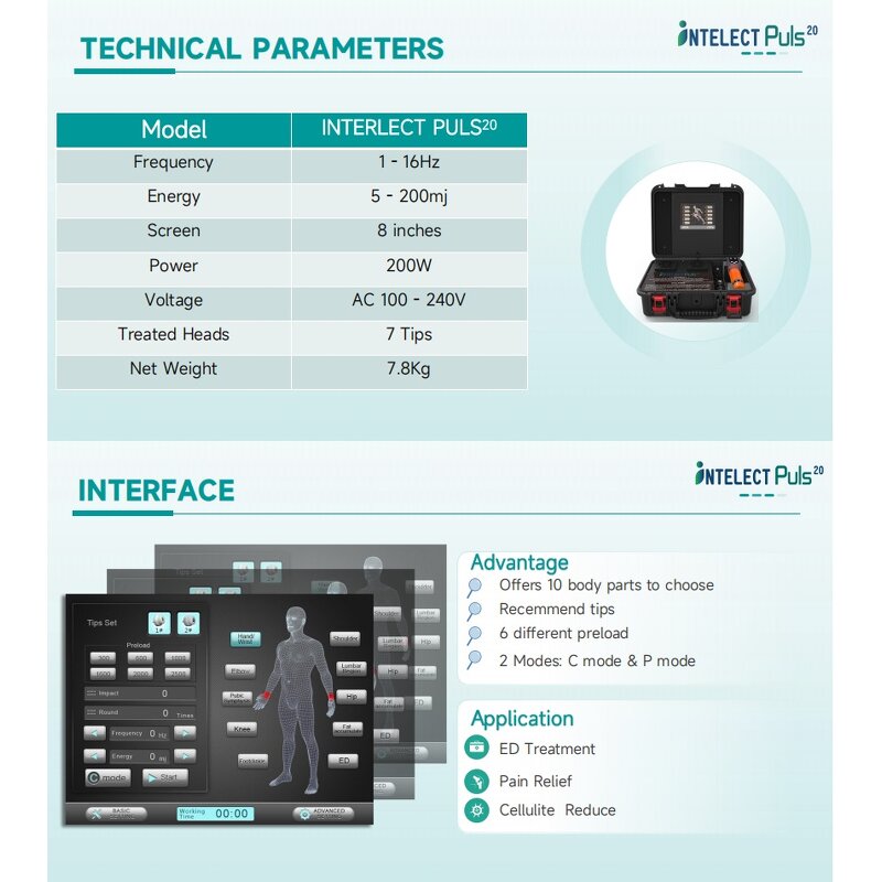 Shockwave Therapy Machine Manufacturer - AU-IP20 Physiotherapy for Injury Recovery & Pain