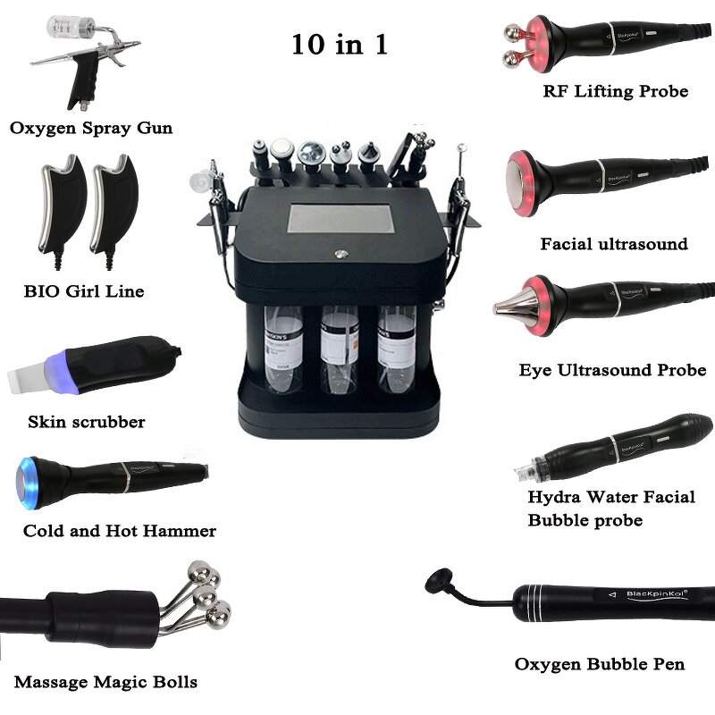 Skin Rejuvenation Machine Manufacturer - AU-507B 10 in 1 Ultrasonic Scrubber & RF