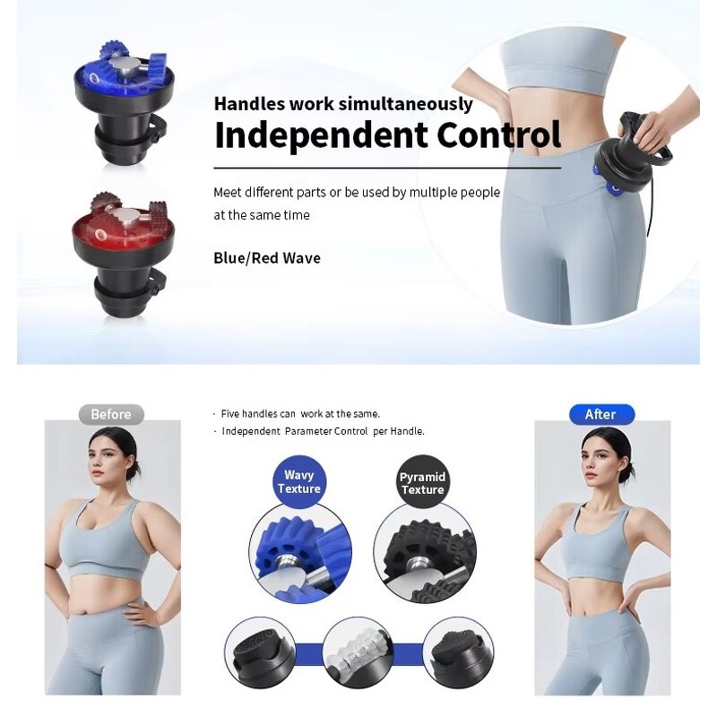 Vibration Massager Manufacturer - Professional 6 Handles Roller Therapy for Face & Body