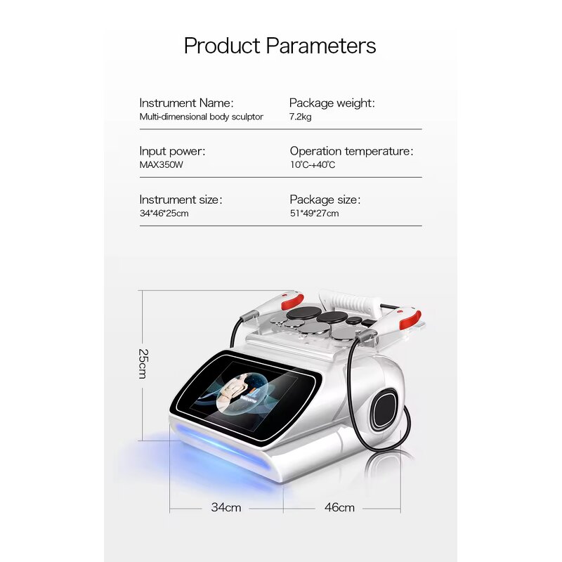 RF Face Lifting Machine Manufacturer - AU-M18 Portable 448K 3 in 1 Physio Therapy