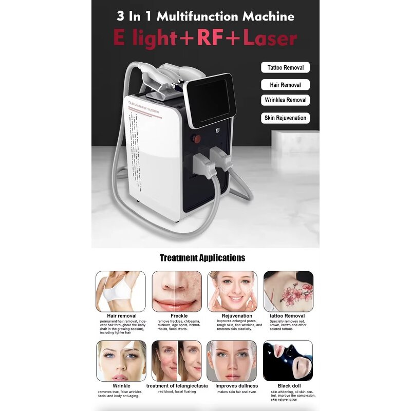 Laser Hair Removal Machine Manufacturer - 3 in 1 Multifunction IPL RF ND YAG