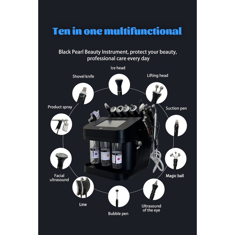 Skin Rejuvenation Machine Manufacturer - AU-507B 10 in 1 Ultrasonic Scrubber & RF