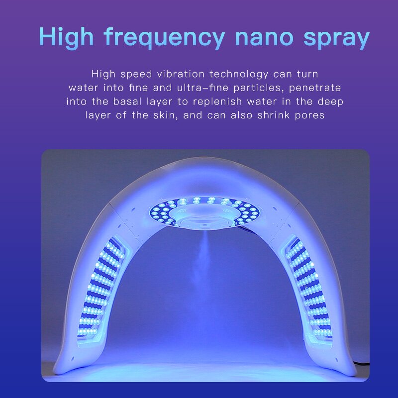 Skin Rejuvenation Machine Manufacturer - AURO Portable Nano Water Spray with 7 LED