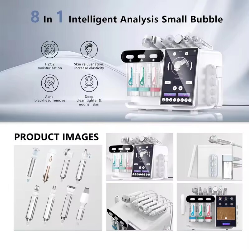 Facial Machine Manufacturer - 8 in 1 with Skin Analyzer Co2 Oxygen Bubble