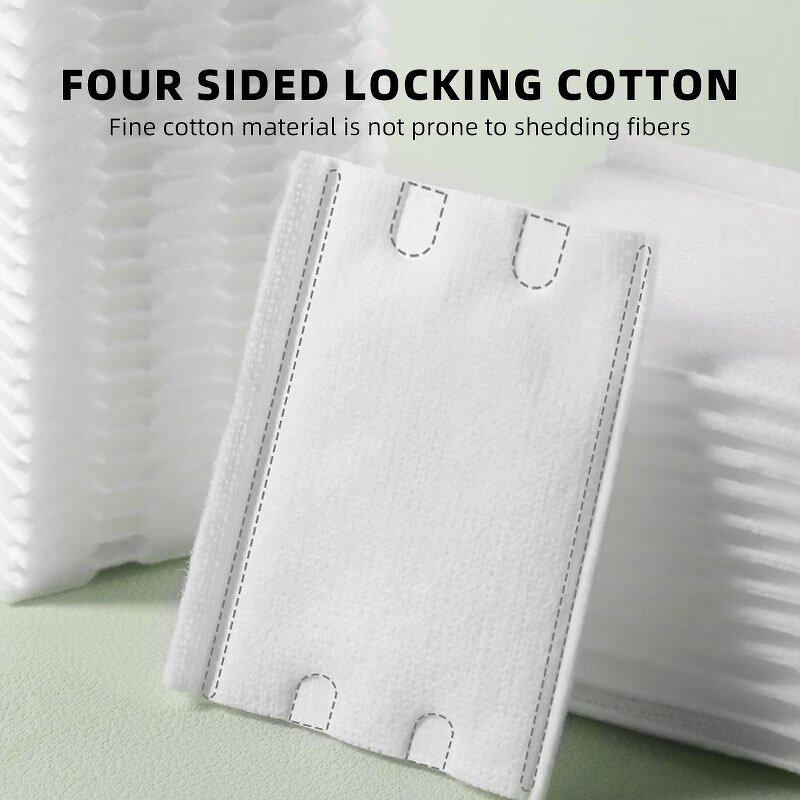 Cotton Pads - 130Pcs Square Makeup Remover Wet Dry Washable Skin-Friendly