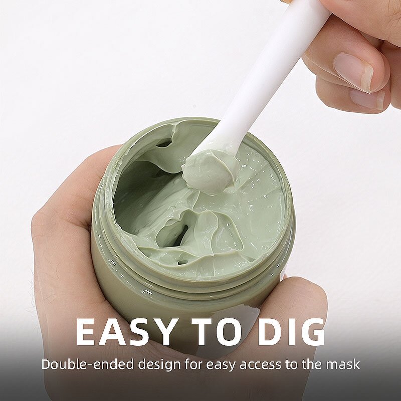 Silicone Facial Brush - 2Pcs Portable Massage Scrub Cream Mask Cosmetics Tool