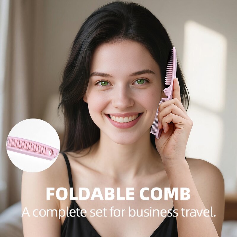 Travel Bottles Kit - 10pcs Containers Toiletries Makeup with Bag Folding Brush