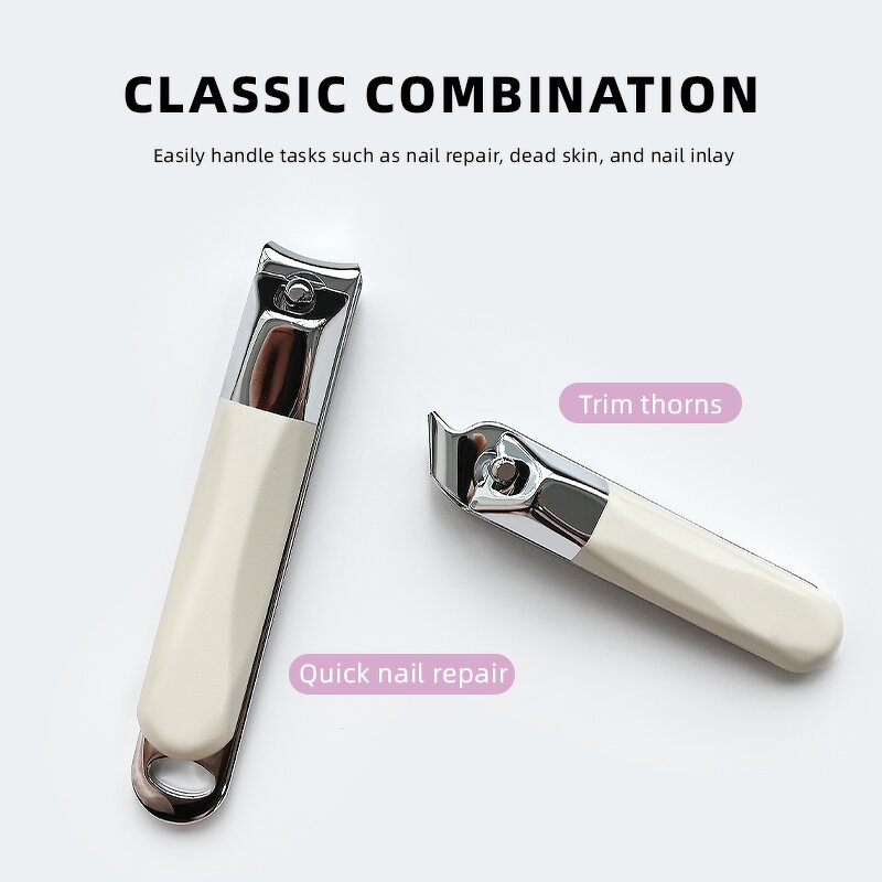 Finger Cuticle Nippers - Low MOQ Carbon Steel 2Pcs Wide Jaw Custom Packaging