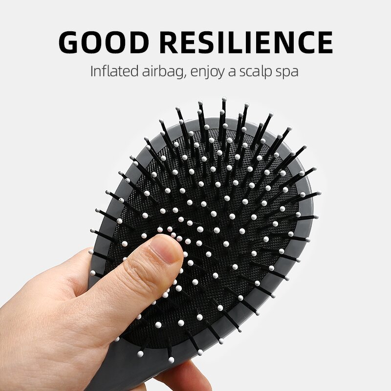 Paddle Hair Brush - Professional Fashion Plastic Nylon Teeth Cushion Smooth Comb